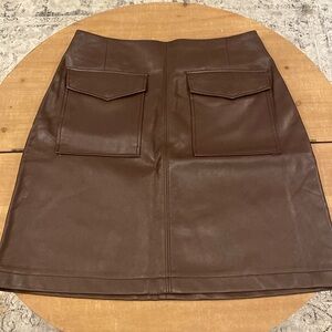 NWT Black Tape faux leather skirt